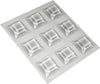 HOME-SYSTEM---PARACOLPI-ADESIVI-QUADRATI-TRASPARENTI-20,5x20,5x7,5MM-9PZ