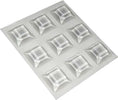 HOME-SYSTEM---PARACOLPI-ADESIVI-QUADRATI-TRASPARENTI-20,5x20,5x7,5MM-9PZ