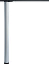 Home-System-67609-Kit-Gambe-Tavolo-Tonde,-Diametro-60,-H-710,-Regolabili,-4-Pezzi,-Alluminio-Milerighe