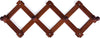 Home-System-R21451-Portabiti-Appendiabiti-in-Legno-a-4-Posti,-Richiudibile-Estensibile,-Legno-Naturale