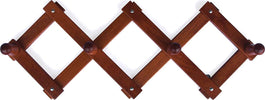 Home-System-R21451-Portabiti-Appendiabiti-in-Legno-a-4-Posti,-Richiudibile-Estensibile,-Legno-Naturale