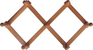 Home-System-R21455-Portabiti-Appendiabiti-in-Legno-a-7-Posti,-Richiudibile-Estensibile,-Legno-Naturale