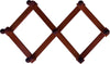 Home-System-R21456-Portabiti-Appendiabiti-in-Legno-a-7-Posti,-Richiudibile-Estensibile,-Legno-Noce