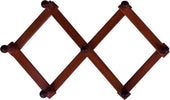 Home-System-R21456-Portabiti-Appendiabiti-in-Legno-a-7-Posti,-Richiudibile-Estensibile,-Legno-Noce