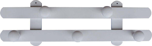 Home-System-R21465-Portabiti-Appendiabiti-in-Legno-a-5-Posizioni,-Bianco