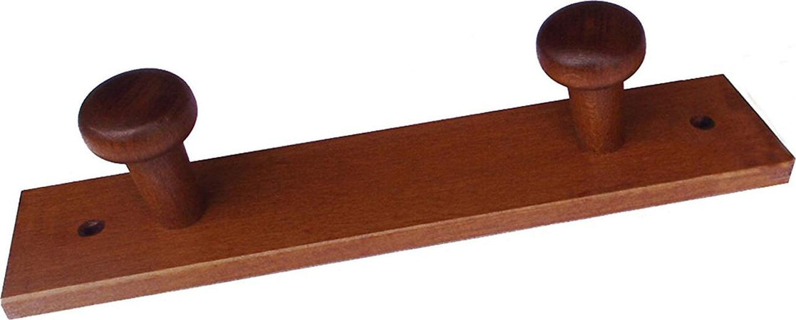 Home-System-R21472-Portabiti-Appendiabiti-in-Legno-a-2-Posizioni,-Noce
