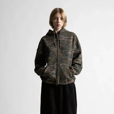 Felpa Wasted Paris Digi camo Zip Green