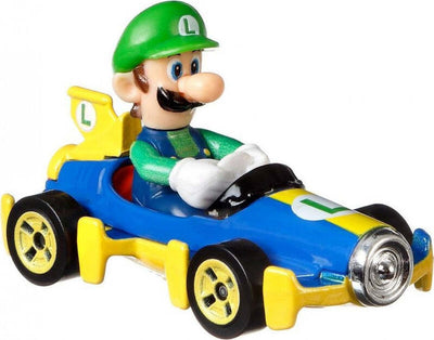 Hot-Wheels-Mario-Kart-Luigi---Veicolo-in-Metallo-Scala-1:64-Mattel