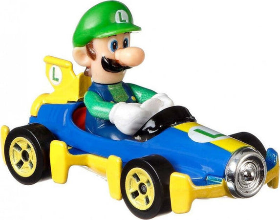 Hot-Wheels-Mario-Kart-Luigi---Veicolo-in-Metallo-Scala-1:64-Mattel