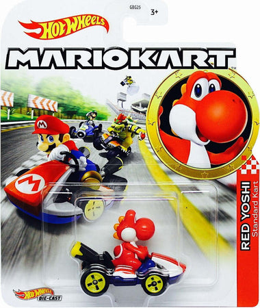 Hot-Wheels-Mario-Red-Yoshi---Veicolo-in-Metallo-Scala-1:64-Mattel