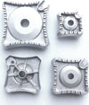 HOTPOINT ARISTON INDESIT SPARTIFIAMMA BRUCIATORI QUADRATI CUCINA GAS 4 PEZZI Casa e cucina/Utensili da cucina/Bruciatori da cucina Rossi Ricambi - Venetico Marina, Commerciovirtuoso.it