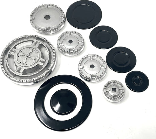 HOTPOINT ARISTON KIT 5 BRUCIATORI +PIATTELLI SPARTIFIAMMA 4FUOCHI+TRIPLA CORONA Casa e cucina/Utensili da cucina/Bruciatori da cucina Rossi Ricambi - Venetico Marina, Commerciovirtuoso.it