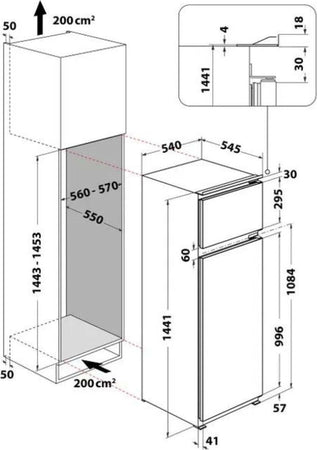 Hotpoint-Frigorifero-Bdfs-2421-Doppia-Porta-Class-F-Statico-Inc.
