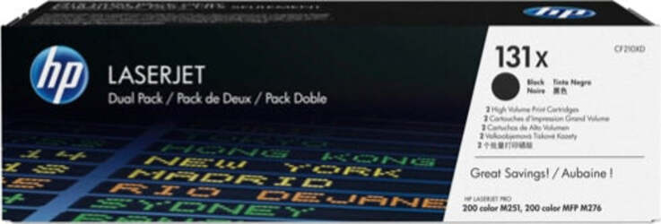 Hp - Confezione 2 Toner - 131X - Nero - CF210XD - 2.400 pag cad Elettronica/Informatica/Stampanti e accessori/Accessori per stampanti a inchiostro e laser/Cartucce d'inchiostro Eurocartuccia - Pavullo, Commerciovirtuoso.it