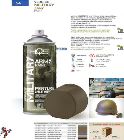 HQS-Bomboletta-di-Vernice-Opaca-Spray-400ml-Militare-Grigio-Verde
