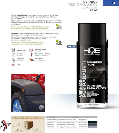 HQS-Bomboletta-di-Vernice-Spray-400ml-Paraurti-e-Spoiler-Nero