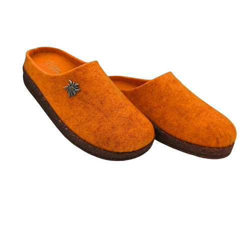 Ciabatte Tirolesi da Donna, Pantofole Invernali da Casa, Sottopiede Estraibile, 100% Made in Italy