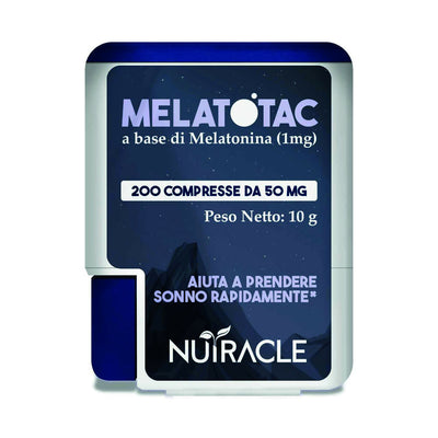 Melatonina pura, 200 compresse - integratore melatonina per dormire da 1mg - per sonno e ridurre risvegli notturni, jet lag (200 unità (confezione da 1)) Nutracle