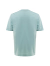 Gran Sasso T-Shirt Basica in Cotone Turchese da uomo