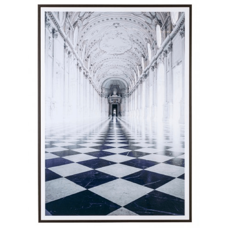 Quadro high glossy 70 x 100, struttura in mdf, stampa su carta con applicazioni fogli dorati