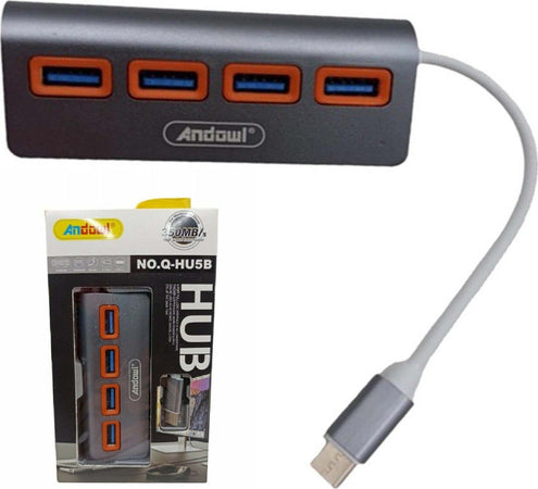 Hub 4 Porte Usb 3.0 Con Connessione Usb-c Type-c Q-hu5b Collegamento Dispositivi Elettronica/Informatica/Accessori/USB Hub Trade Shop italia - Napoli, Commerciovirtuoso.it