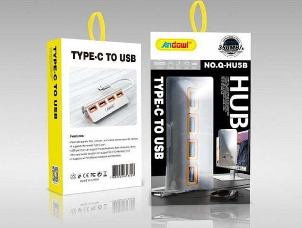 Hub 4 Porte Usb 3.0 Con Connessione Usb-c Type-c Q-hu5b Collegamento Dispositivi Elettronica/Informatica/Accessori/USB Hub Trade Shop italia - Napoli, Commerciovirtuoso.it