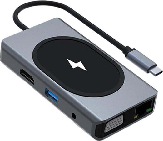 Hub Docking Station Usb-c Con Ricarica Wireless Q-hu666 Adattatore Multifunzione Elettronica/Informatica/Accessori/USB Hub Trade Shop italia - Napoli, Commerciovirtuoso.it