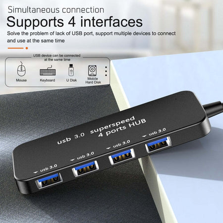 Hub Multiplo 4 Porte Usb 3.0 Super Veloce Computer Con Connettore Usb Q-hu301 Elettronica/Informatica/Accessori/USB Hub Trade Shop italia - Napoli, Commerciovirtuoso.it