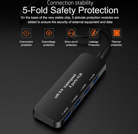 Hub Multiplo 4 Porte Usb 3.0 Super Veloce Computer Con Connettore Usb Q-hu301 Elettronica/Informatica/Accessori/USB Hub Trade Shop italia - Napoli, Commerciovirtuoso.it