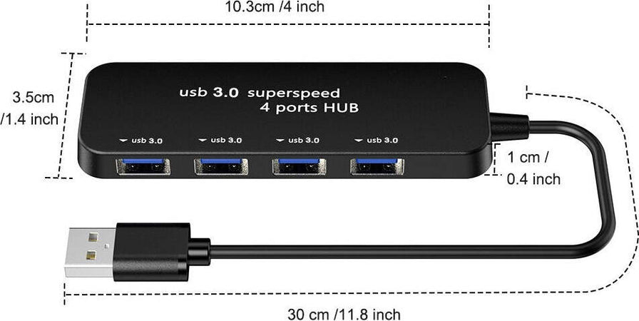 Hub Multiplo 4 Porte Usb 3.0 Super Veloce Computer Con Connettore Usb Q-hu301 Elettronica/Informatica/Accessori/USB Hub Trade Shop italia - Napoli, Commerciovirtuoso.it