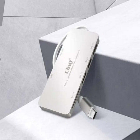 Hub Type-c 7in1 Usb-c Pd Hdmi 4k Usb3.0 2xusb2.0 Lettore Scheda Microsd/sd Tpc-8701 Elettronica/Informatica/Accessori/USB Hub Trade Shop italia - Napoli, Commerciovirtuoso.it