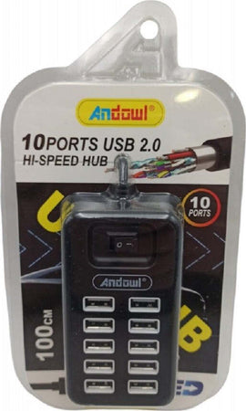 Hub Usb 2.0 Alta Velocit? Estensore A 10 Porte Usb Computer Cavo 100cm Q-hu801 Elettronica/Informatica/Accessori/USB Hub Trade Shop italia - Napoli, Commerciovirtuoso.it