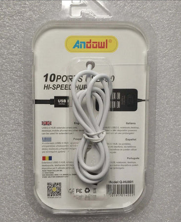 Hub Usb 2.0 Alta Velocit? Estensore A 10 Porte Usb Computer Cavo 100cm Q-hu801 Elettronica/Informatica/Accessori/USB Hub Trade Shop italia - Napoli, Commerciovirtuoso.it