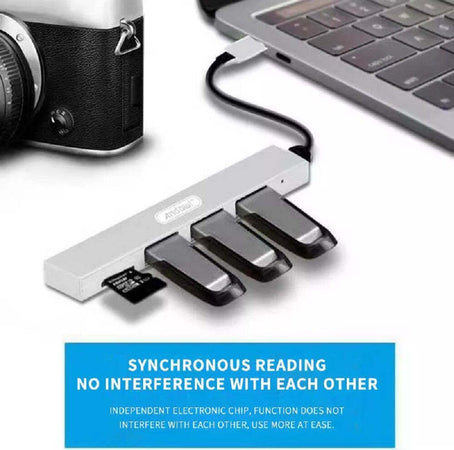 Hub Usb 3 Porte Usb3.0 + 1 Slot Micro Sd Portatile Dissipazione Del Calore Q-t89 Elettronica/Informatica/Accessori/USB Hub Trade Shop italia - Napoli, Commerciovirtuoso.it