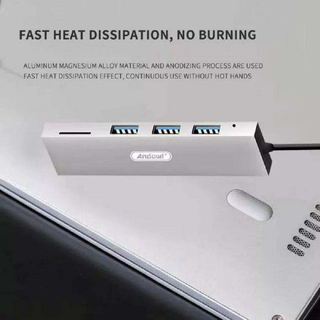 Hub Usb 3 Porte Usb3.0 + 1 Slot Micro Sd Portatile Dissipazione Del Calore Q-t89 Elettronica/Informatica/Accessori/USB Hub Trade Shop italia - Napoli, Commerciovirtuoso.it
