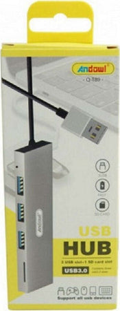 Hub Usb 3 Porte Usb3.0 + 1 Slot Micro Sd Portatile Dissipazione Del Calore Q-t89 Elettronica/Informatica/Accessori/USB Hub Trade Shop italia - Napoli, Commerciovirtuoso.it