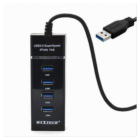 Hub Usb 3.0 4 Porte Multipresa Portatile Sdoppiatore Velocita' 4.8 Gbps Hub3-4u