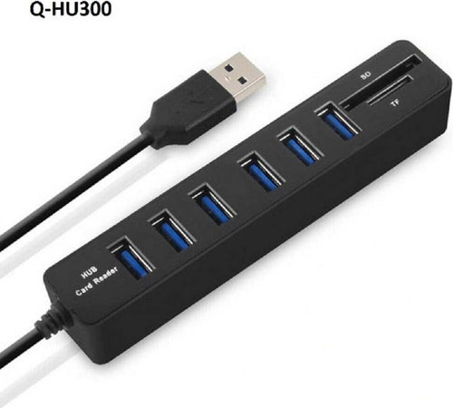 Hub Usb 3.0 A 8 Porte Con Slot Per Schede Sd Tf Computer Laptop Hi-speed Q-hu300 Elettronica/Informatica/Accessori/USB Hub Trade Shop italia - Napoli, Commerciovirtuoso.it