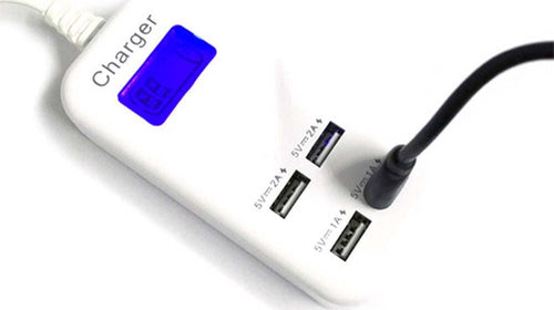 HUB USB 4 PORTE 6A CON DISPLAY LED PER CONTROLLO RICARICA BATTERIA  Trade Shop italia - Napoli, Commerciovirtuoso.it