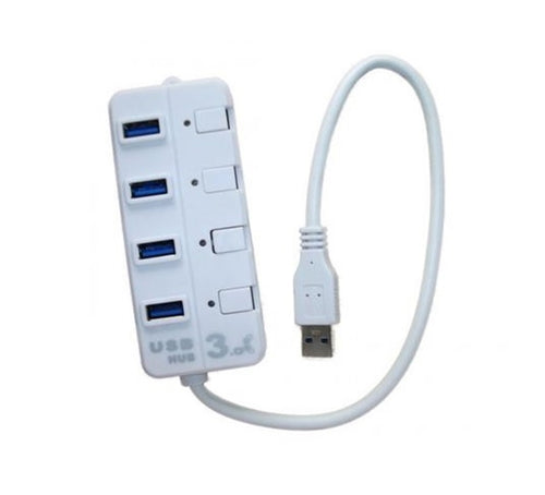 HUB USB 3.0 a 4 Porte indipendenti con interruttori