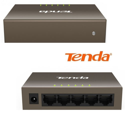 Switch Ethernet 5 porte in Metallo TENDA TEF1005D