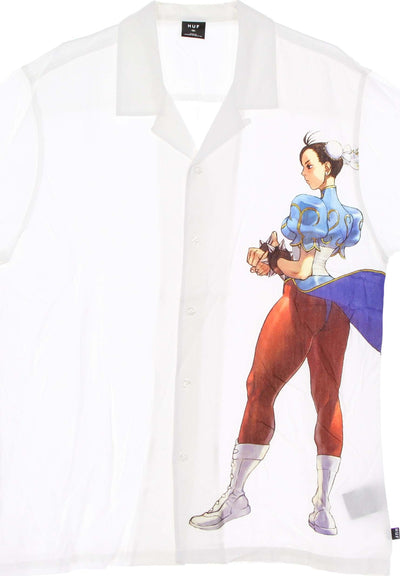 HUF-Camicia-Manica-Corta-Uomo-Chun-Li-Resort-Shirt-X-Street-Fighter-White-da-uomo