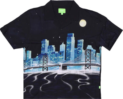 HUF-Camicia-Manica-Corta-Uomo-Manhattan-S/s-Top-Shirt-Black-da-uomo