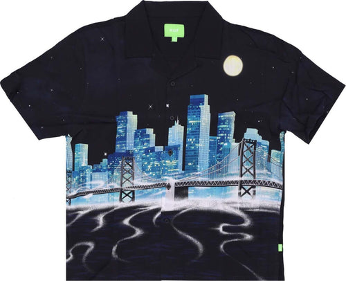 HUF-Camicia-Manica-Corta-Uomo-Manhattan-S/s-Top-Shirt-Black-da-uomo