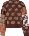 HUF-Cardigan-Donna-Nature-Patchwork-Cardigan-Brown-da-donna