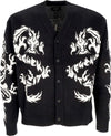 HUF-Cardigan-Uomo-Twin-Dragon-Cardigan-Black-da-uomo