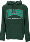 HUF-Felpa-Cappuccio-Uomo-Bayview-P/o-Hoodie-X-Thrasher-Forest-Green-da-uomo