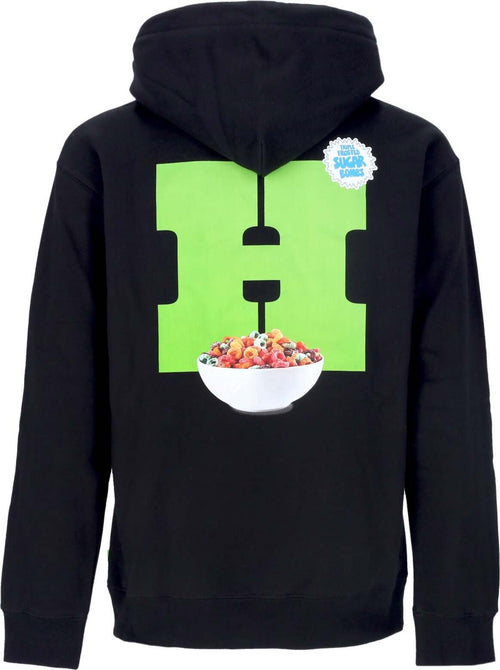 HUF-Felpa-Cappuccio-Uomo-Cereal-Killer-Hoodie-Black-da-uomo