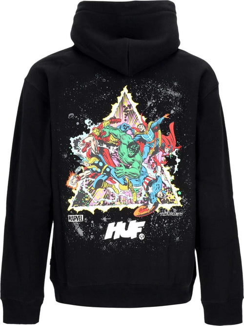 HUF-Felpa-Cappuccio-Uomo-Cosmic-Assemblage-Po-Hoodie-X-Avengers-Black-da-uomo