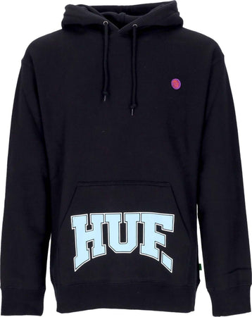 HUF-Felpa-Cappuccio-Uomo-Draft-Pick-P/o-Hoodie-Black-da-uomo